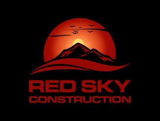 Red Sky Construction  logo design by N3V4