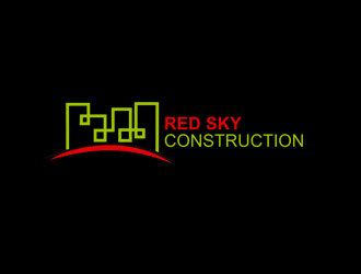 Red Sky Construction  logo design by lokomotif77