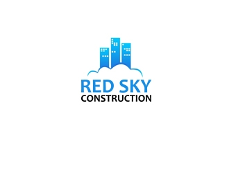 Red Sky Construction  logo design by JackPayne