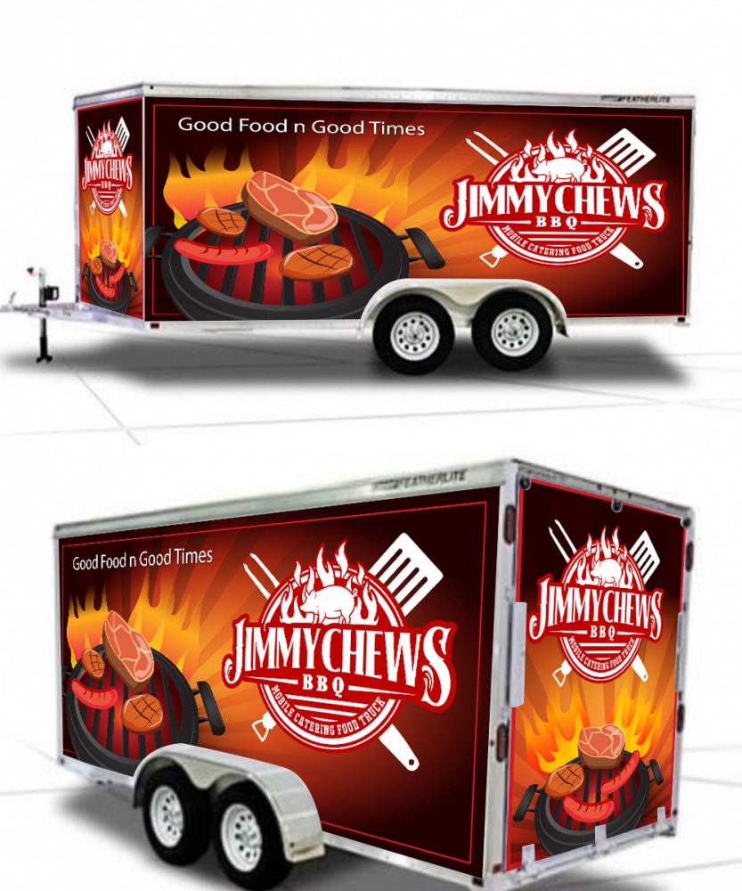 Jimmy Chews BBQ logo design by Gelotine