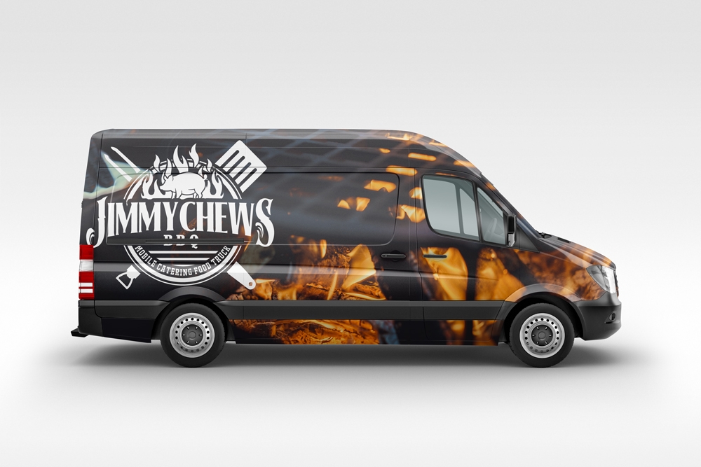 Jimmy Chews BBQ logo design by XyloParadise