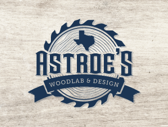 Astroes WoodLab & Design logo design by pencilhand