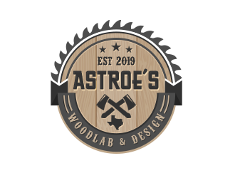 Astroes WoodLab & Design logo design by ProfessionalRoy
