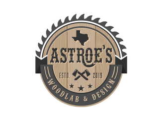 Astroes WoodLab & Design logo design by ProfessionalRoy