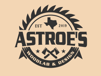 Astroes WoodLab & Design logo design by ProfessionalRoy