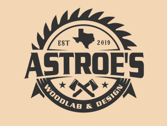 Astroes WoodLab & Design logo design by ProfessionalRoy