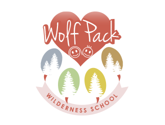 Wolf Pack Wilderness School logo design by BeDesign