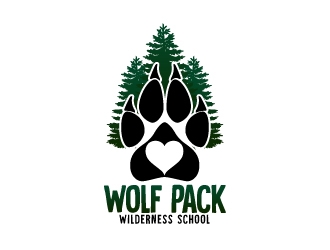 Wolf Pack Wilderness School logo design by Assassins