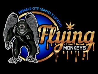 Flying Monkeys (Emerald City Cookies x Locktite)  logo design by uttam