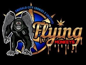 Flying Monkeys (Emerald City Cookies x Locktite)  logo design by uttam