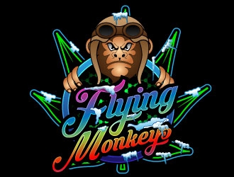 Flying Monkeys (Emerald City Cookies x Locktite)  logo design by Suvendu