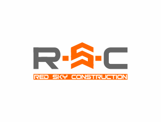 Red Sky Construction  logo design by goblin