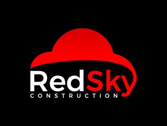 Red Sky Construction  logo design by creator_studios