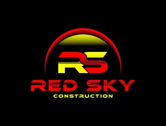 Red Sky Construction  logo design by BrainStorming
