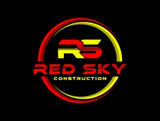 Red Sky Construction  logo design by BrainStorming