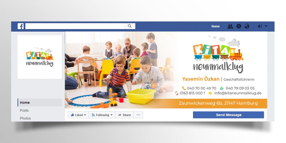 KITA neunmalklug logo design by Boomstudioz