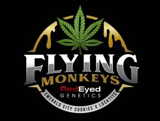 Flying Monkeys (Emerald City Cookies x Locktite)  logo design by DreamLogoDesign