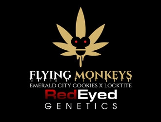Flying Monkeys (Emerald City Cookies x Locktite)  logo design by DreamLogoDesign