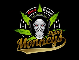 Flying Monkeys (Emerald City Cookies x Locktite)  logo design by DreamLogoDesign