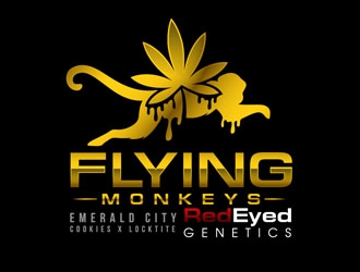 Flying Monkeys (Emerald City Cookies x Locktite)  logo design by DreamLogoDesign