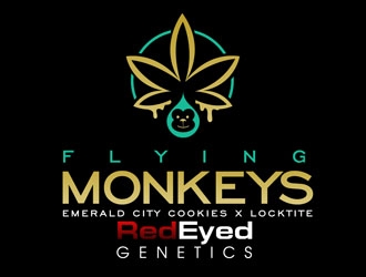 Flying Monkeys (Emerald City Cookies x Locktite)  logo design by DreamLogoDesign
