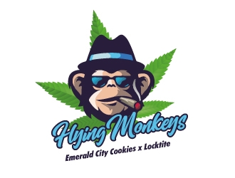 Flying Monkeys (Emerald City Cookies x Locktite)  logo design by Frenic