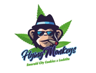 Flying Monkeys (Emerald City Cookies x Locktite)  logo design by Frenic