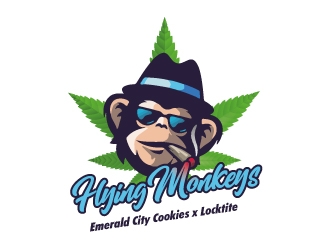 Flying Monkeys (Emerald City Cookies x Locktite)  logo design by Frenic