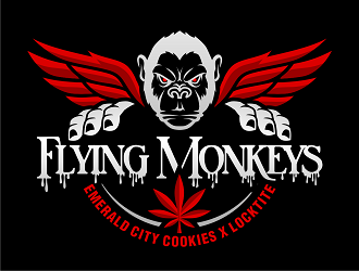 Flying Monkeys (Emerald City Cookies x Locktite)  logo design by haze
