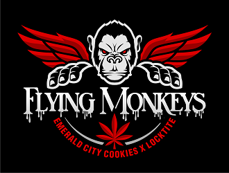 Flying Monkeys (Emerald City Cookies x Locktite)  logo design by haze