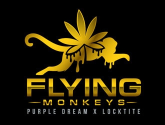 Flying Monkeys (Emerald City Cookies x Locktite)  logo design by DreamLogoDesign