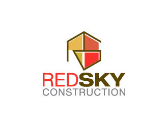 Red Sky Construction  logo design by anchorbuzz