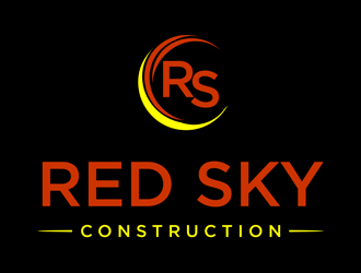 Red Sky Construction  logo design by clayjensen