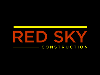 Red Sky Construction  logo design by clayjensen