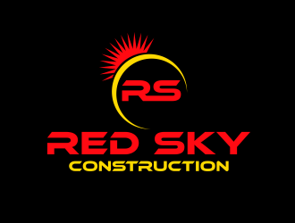 Red Sky Construction  logo design by serprimero