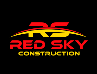 Red Sky Construction  logo design by serprimero
