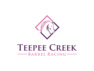 Teepee Creek Barrel Racing  logo design by mbamboex