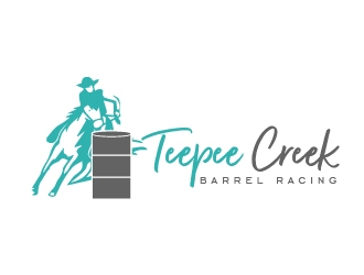 Teepee Creek Barrel Racing  logo design by shravya