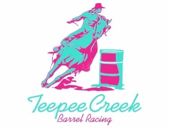 Teepee Creek Barrel Racing  logo design by MCXL