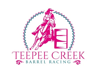 Teepee Creek Barrel Racing  logo design by uttam