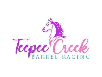 Teepee Creek Barrel Racing  logo design by aryamaity