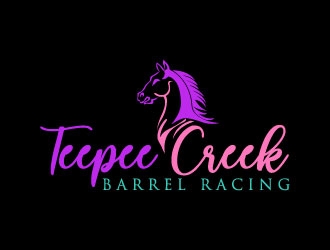 Teepee Creek Barrel Racing  logo design by aryamaity