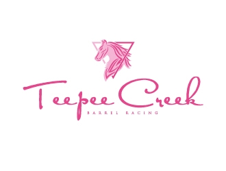 Teepee Creek Barrel Racing  logo design by Lovoos