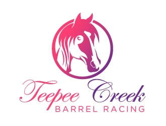 Teepee Creek Barrel Racing  logo design by cybil