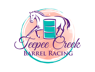 Teepee Creek Barrel Racing  logo design by haze