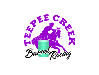 Teepee Creek Barrel Racing  logo design by beejo