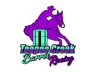 Teepee Creek Barrel Racing  logo design by beejo