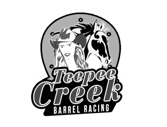 Teepee Creek Barrel Racing  logo design by bougalla005