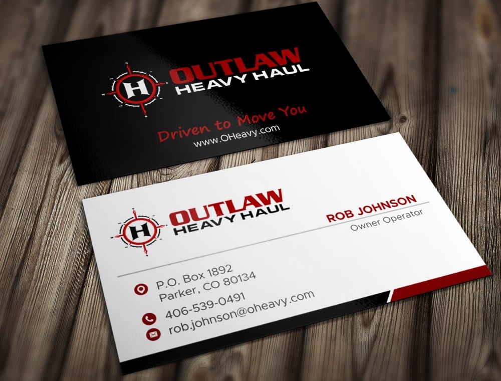 Outlaw Heavy Haul logo design by Kindo