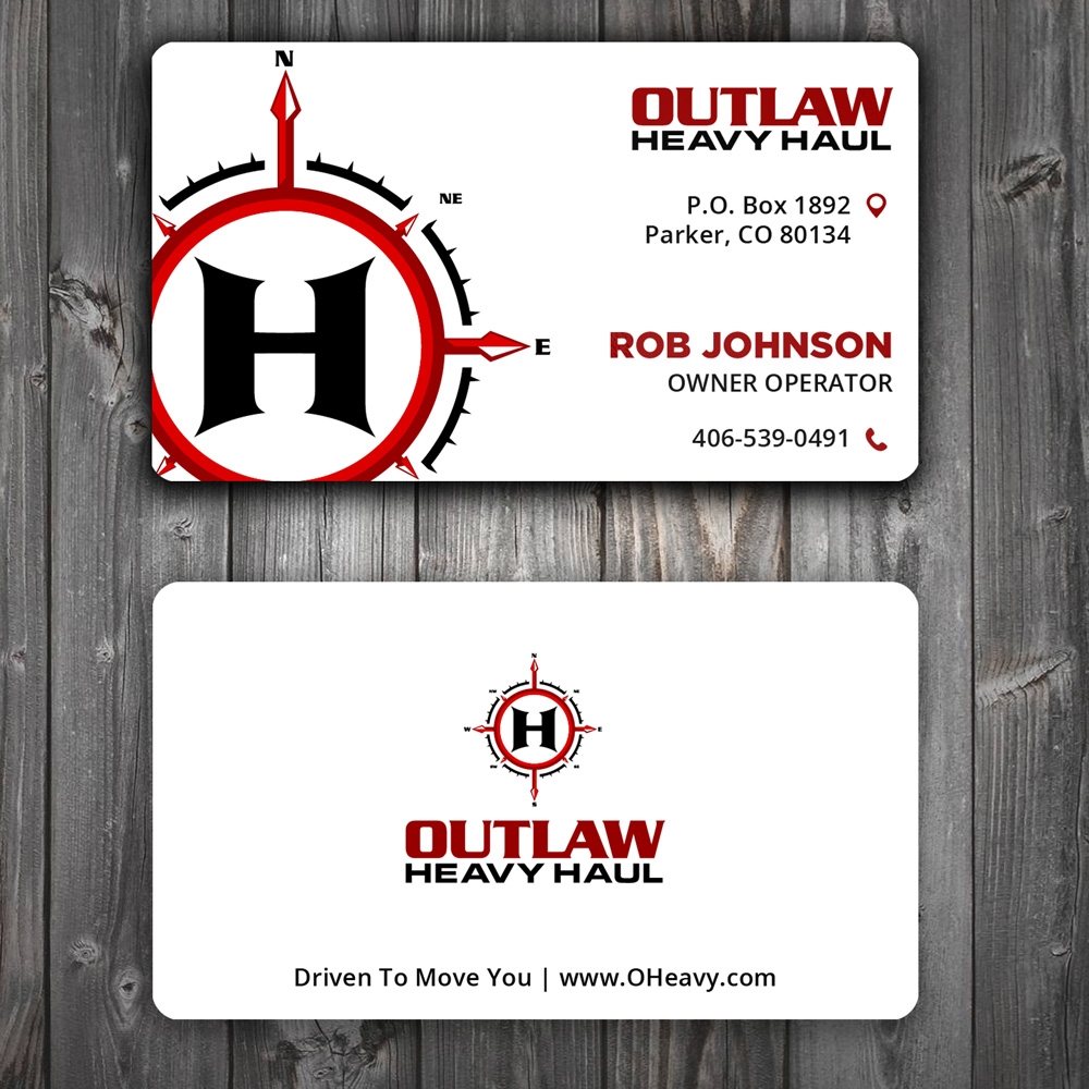 Outlaw Heavy Haul logo design by Gelotine